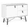 Furniture To Go - Ry Sideboard with 1 Door + 2 Drawers Matt White