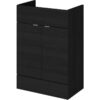 Fusion Vanity Unit 600mm Wide - Charcoal Black Woodgrain - Hudson Reed