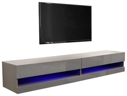 GFW Galicia 150cm LED Wall TV Unit - Grey