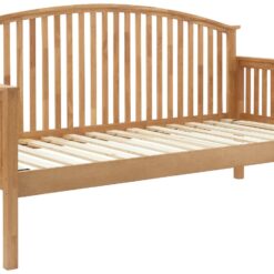 GFW Madrid Wooden Single Day Wooden Bed Frame - Oak