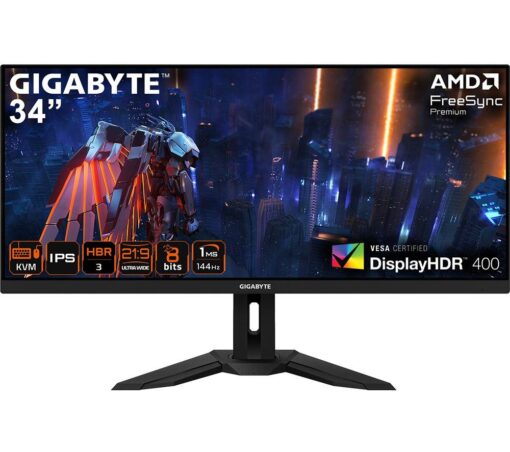 GIGABYTE M34WQ Wide Quad HD 34" IPS LCD Gaming Monitor - Black, Black