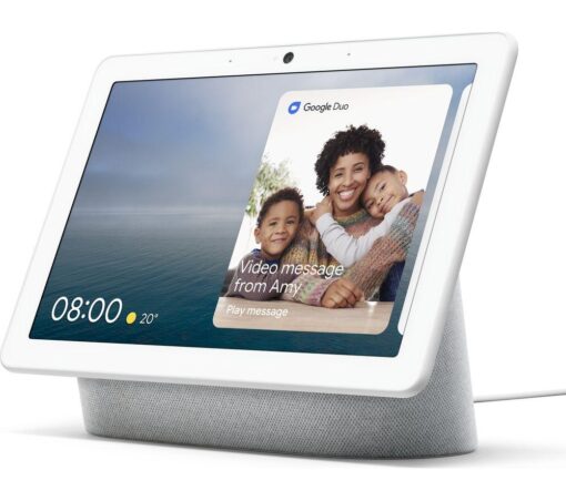 GOOGLE Nest Hub Max with Google Assistant - Chalk, Silver/Grey