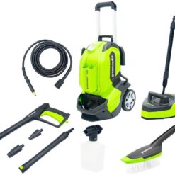 GREENWORKS G40HG Pressure Washer - 135 bar, Green,Black