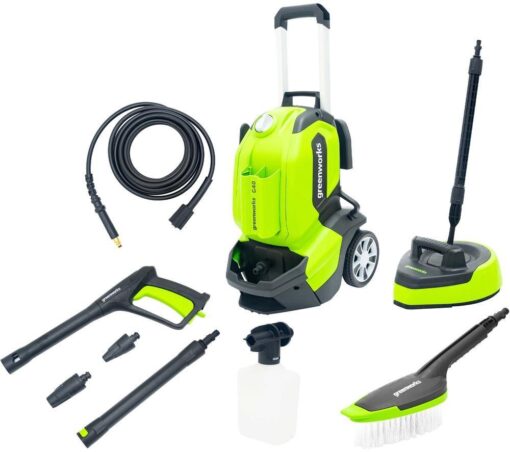 GREENWORKS G40HG Pressure Washer - 135 bar, Green,Black