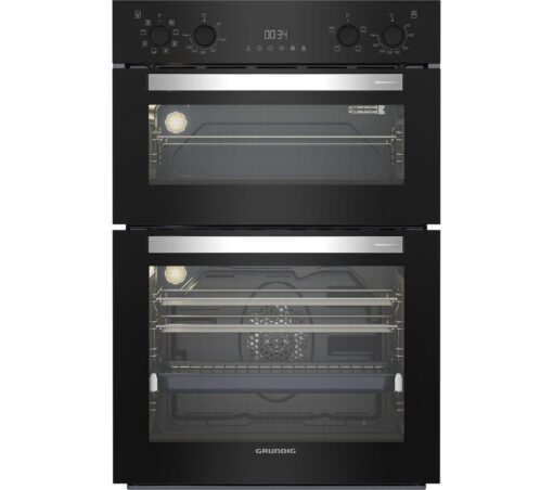 GRUNDIG GEDM22300B Electric Double Oven - Black, Black