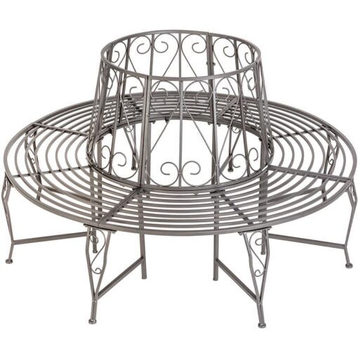 Garden Bench Enyd - circular tree bench, 164 x 164 x 89 cm - bench, outdoor bench, metal garden bench