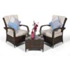 Giardino Arizona 2 Seat Garden Lounge Chair Set - Brown