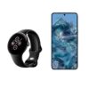 Google Pixel 8 Pro (256 GB, Bay) & Pixel Watch 2 WiFi with Google Assistant (Black) Bundle, Blue