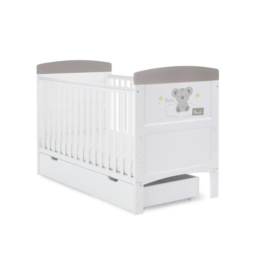 Grace Inspire Cot Bed & Under Drawer - Hello World Koala