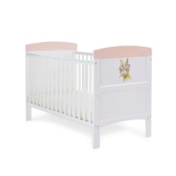 Grace Inspire Cot Bed with Fibre Mattress - Water Colour Rabbit