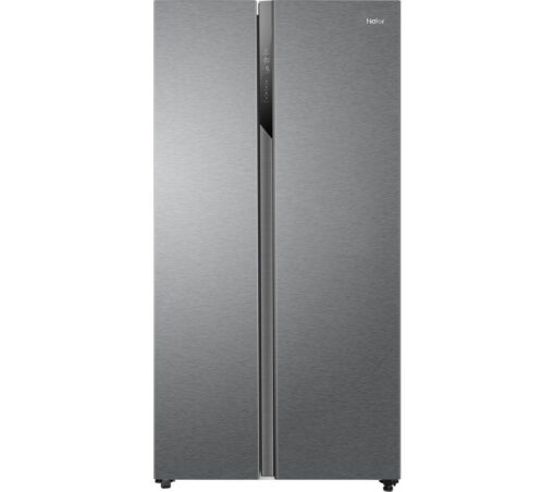 HAIER HSR3918ENPG American-Style Fridge Freezer - Silver, Silver/Grey