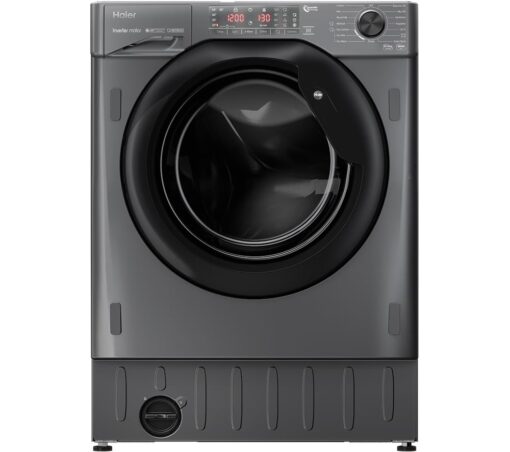 HAIER Series 4 HWDQ90B416FWB-UK Integrated 9 kg Washer Dryer, Black