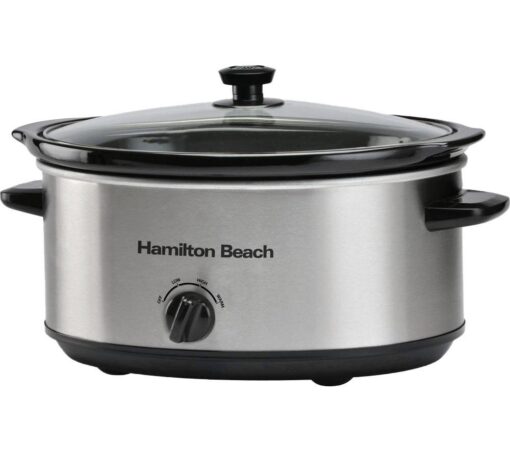 HAMILTON BEACH The Family Favourite Slow Cooker - Silver, Silver/Grey