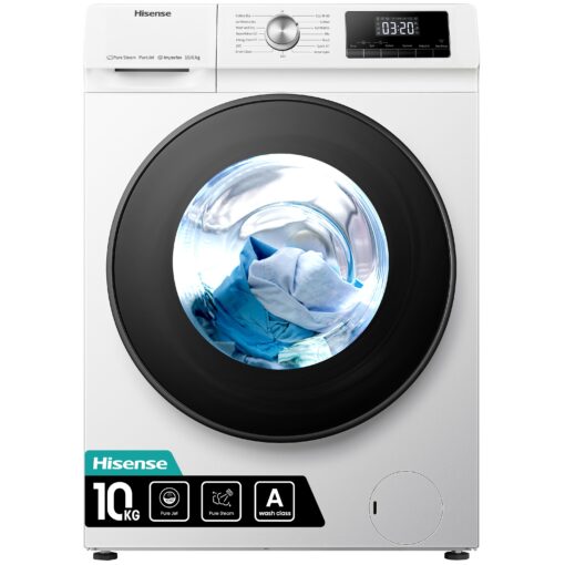 HISENSE 3 Series WDQA1014EVJM 10 kg Washer Dryer - White, White