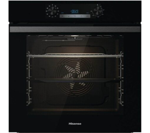 HISENSE AirFry BI64211PB Electric Pyrolytic Oven - Black, Black