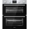 HISENSE BID75211XUK Electric Built-under Double Oven - Stainless Steel & Black, Stainless Steel