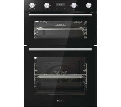 HISENSE BID95211BGUK Electric Double Oven - Black, Black