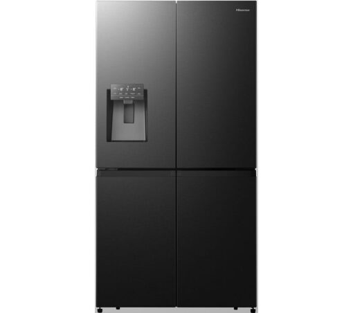 HISENSE RQ760N4SBFE American-Style Smart Fridge Freezer - Black, Black