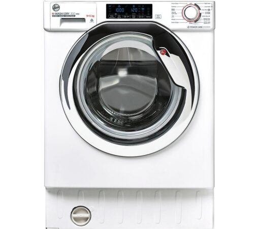 HOOVER H-Wash & Dry 300 Pro HBDOS 695TAMCE-80 Integrated 9 kg Washer Dryer, White,Silver/Grey