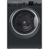 HOTPOINT Anti-Stain NSWM 1046 BS UK 10 kg 1400 Spin Washing Machine - Black, Black