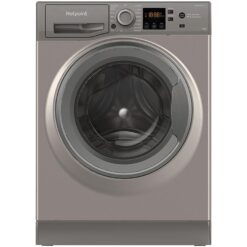 HOTPOINT Anti-Stain NSWM 1046 GG UK 10 kg 1400 Spin Washing Machine - Graphite, Silver/Grey