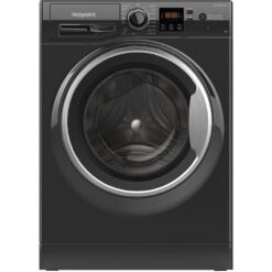 HOTPOINT Anti-Stain NSWM 7469 BS UK 7 kg 1400 Spin Washing Machine - Black, Black