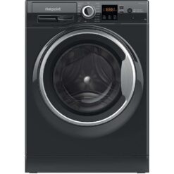 HOTPOINT Anti-Stain NSWR 846 BS UK 8 kg 1400 Spin Washing Machine - Black, Black