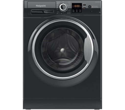 HOTPOINT Anti-Stain NSWR 846 BS UK 8 kg 1400 Spin Washing Machine - Black, Black