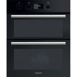 HOTPOINT Class 2 DU2 540 BL Electric Built-under Double Oven - Black, Black