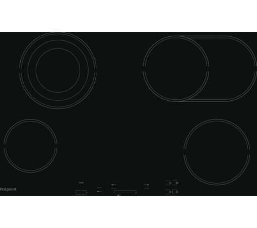 HOTPOINT Flexizone HR 724 B H 77 cm Electric Ceramic Hob - Black, Black