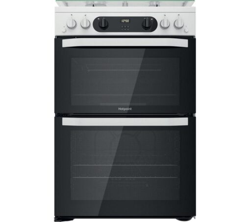 HOTPOINT HDM67G0CCW 60 cm Gas Cooker - White, White