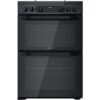 HOTPOINT HDM67G0CMB 60 cm Gas Cooker - Black, Black