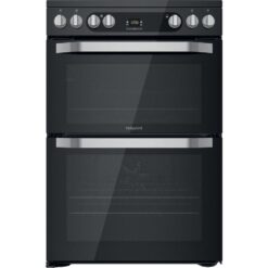 HOTPOINT HDM67V9HCX 60 cm Electric Ceramic Cooker - Black, Black