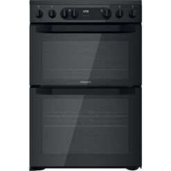 HOTPOINT Multiflow HDM67V9CMB 60 cm Electric Ceramic Cooker - Black, Black