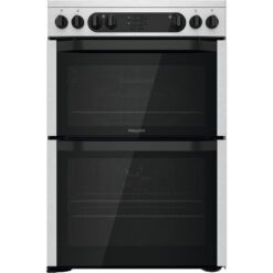 HOTPOINT Multiflow HDM67V9DCX/UK 60 cm Electric Ceramic Cooker - Stainless Steel, Stainless Steel