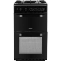 HOTPOINT MyMenu HD5G00KCB 50 cm Gas Cooker - Black, Black