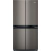 HOTPOINT Total No Frost HQ9 U2BL G Fridge Freezer - Black Inox, Silver/Grey,Black