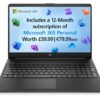 HP 15s-fq0501sa 15.6" Laptop - Intel®Pentium Silver, 128 GB SSD, Black, Black