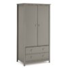 Habitat Brooklyn 2 Door 2 Drawer Tall Wardrobe - Grey