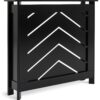 Habitat Chevron Mini Radiator Cover - Black