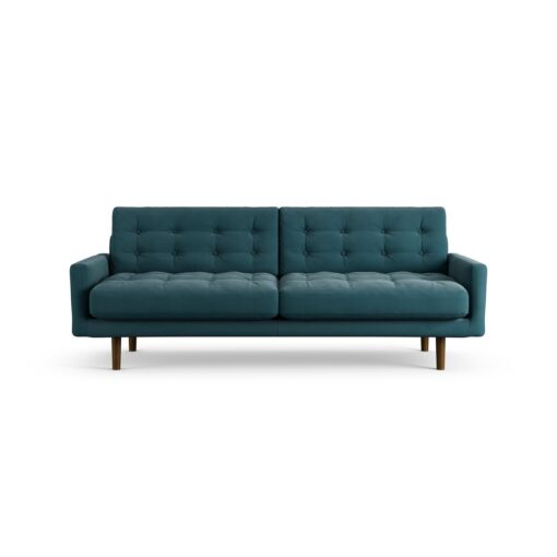 Habitat Fenner Fabric 3 Seater Sofa - Teal - Dark Leg