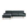 Habitat Fenner Left Hand Corner Sofa - Charcoal - Ash Leg