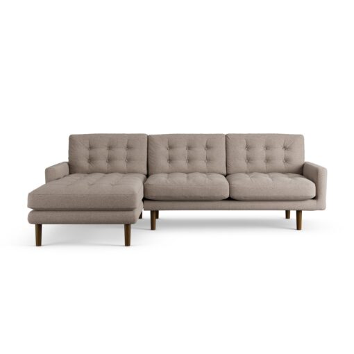 Habitat Fenner Left Hand Corner Sofa - Mocha - Dark Leg