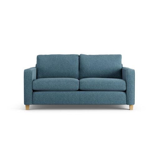 Habitat Flint Fabric 2 Seater Sofa Bed- Blue - Ash Leg