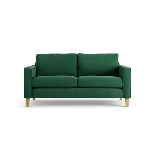 Habitat Flint Fabric 2 Seater Sofa - Green - Ash Leg