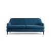 Habitat Frome Velvet 3 Seater Sofa - Ink Blue - Dark Leg