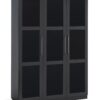 Habitat Hamburg 3 Door Glass Wardrobe -Dark Grey