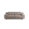 Habitat Hendricks Fabric 3 Seater Sofa - Mocha - Black Leg