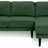 Habitat Jacob Velvet Right Hand Corner Sofa - Emerald Green