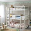 Habitat Josie Triple Bunk Bed With 3 Kids Mattress- White